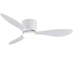 Livano Plafondventilator - Met Verlichting - Plafond Ventilator - Met Lamp - Plafonniere Met Ventilator - Met Licht - Wit - 105cm