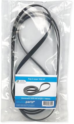 Poly-V snaar 1930H7 met ribbels | Aandrijfsnaar o.a. voor wasmachine | Lengte 1930 mm met aan de binnenzijde 7 ribbels | O.a. geschikt voor AEG, Electrolux, Zanker en Zanussi | Multaparts® huismerk — thumbnail 3