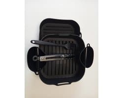 Airfryer Bakjes Siliconen – 20.5 cm Vierkant – 2 Stuks – Herbruikbaar & BPA-vrij – Alternatief voor Bakpapier – Non-stick Accessoires – Vaatwasserbestendig – Geschikt voor Philips Airfryer