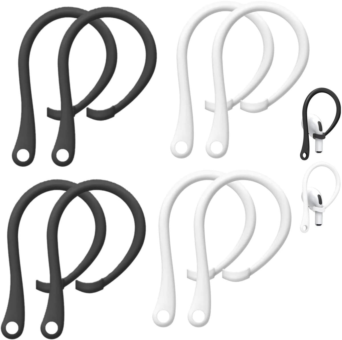 TRANKIELO® - Veilige en Comfortabele Oorhaken voor AirPods – 4 paar – Anti-verlies – Compatibel met AirPods 1, 2, 3 & Pro – Ideaal voor Sportieve Activiteiten — afbeelding 1