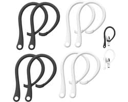 TRANKIELO® - Veilige en Comfortabele Oorhaken voor AirPods – 4 paar – Anti-verlies – Compatibel met AirPods 1, 2, 3 & Pro – Ideaal voor Sportieve Activiteiten