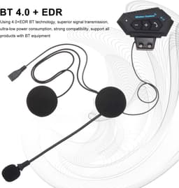 RFWR® Draadloze motorhelm hoofdtelefoon met Bluetooth 4.0 en EDR - Handsfree muziek en belervaring — thumbnail 3