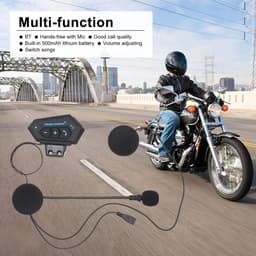 RFWR® Draadloze motorhelm hoofdtelefoon met Bluetooth 4.0 en EDR - Handsfree muziek en belervaring — thumbnail 2