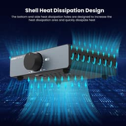 RFWR® Krachtige Mini HiFi Versterker 600W - Overbrugbare Mono Stereo Eindversterker met 3,5 mm Uitgang — thumbnail 4