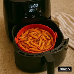 Riona Airfryer bakvorm 7stuks silicone -ovenschaal-Heteluchtoven set 6+1 stuks - rood -accesoires airfryer - cupcakes - Black Friday acties - Cyber Monday deal — thumbnail 10