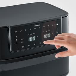 Severin FR 2490 Black Line Flex Heteluchtfriteuse XXL – 9 Liter – Dual Zone – Sync Cook & Sync Finish – 11 Programma’s – 2600W – Zwart — thumbnail 3