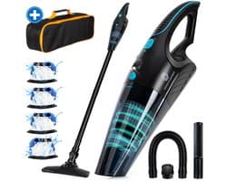 Innovixpro® Steelstofzuiger en Kruimeldief – Nat&Droog – Steelstofzuiger draadloos – 17000Pa – ExtremeZuigkracht – Incl 4 hepa filter – Steelstofzuiger – Jouw ultieme schoonmaakpartner – Handstofzuiger - Autostofzuiger– Nat&droog -InclusiefReistas