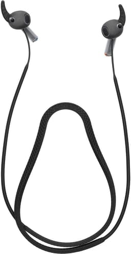 kwmobile Strap Compatible with Samsung Galaxy Buds 3 - Silicone Cord Holder for Wireless Earphones - Black — thumbnail 5