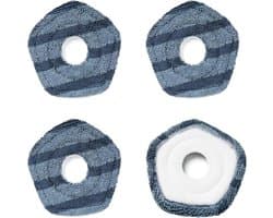 4 Stuks Mop Pads geschikt voor Eufy X10 Pro Omni en Eufy X9 Pro Robot Stofzuigers - Wasbaar en Herbruikbare Zachte Dweilen Pad Vervanging Accessoires