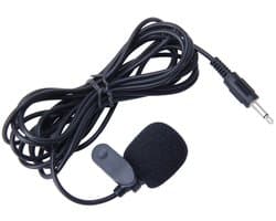 Lavalier Dasspeldmicrofoon met 3.5mm Jack AUX aansluiting - 2 Meter Kabel - Geschikt voor Smartphone, Camera en Laptop - zwart