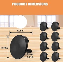 10 stuks - Airfryer voetkussentjes - Airfryer vervangende bumper, airfryer beschermhoes 2 cm (zwart) — thumbnail 2
