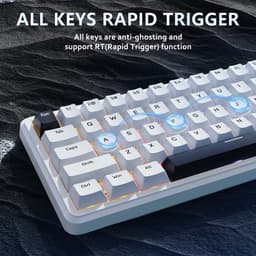 ATTACK SHARK X65 HE - Magnetic Switch Wired Gaming Toetsenbord - 66 Keys - RGB - Side Printed PBT Keycaps - 8KHz - 0.01mm Rapid Trigger - 0.125ms - Wit — thumbnail 2