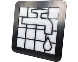 Multaparts® uitwasbaar motorfilter voor Philips | Afm. 15,5 x 15,5 x 2,4 cm | O.a. geschikt voor Philips PowerPro Compact, PowerPro City, PowerPro Active, 3000 serie, 5000 serie | Voor stofzakloze stofzuigers | Vervanger voor FC8010/02