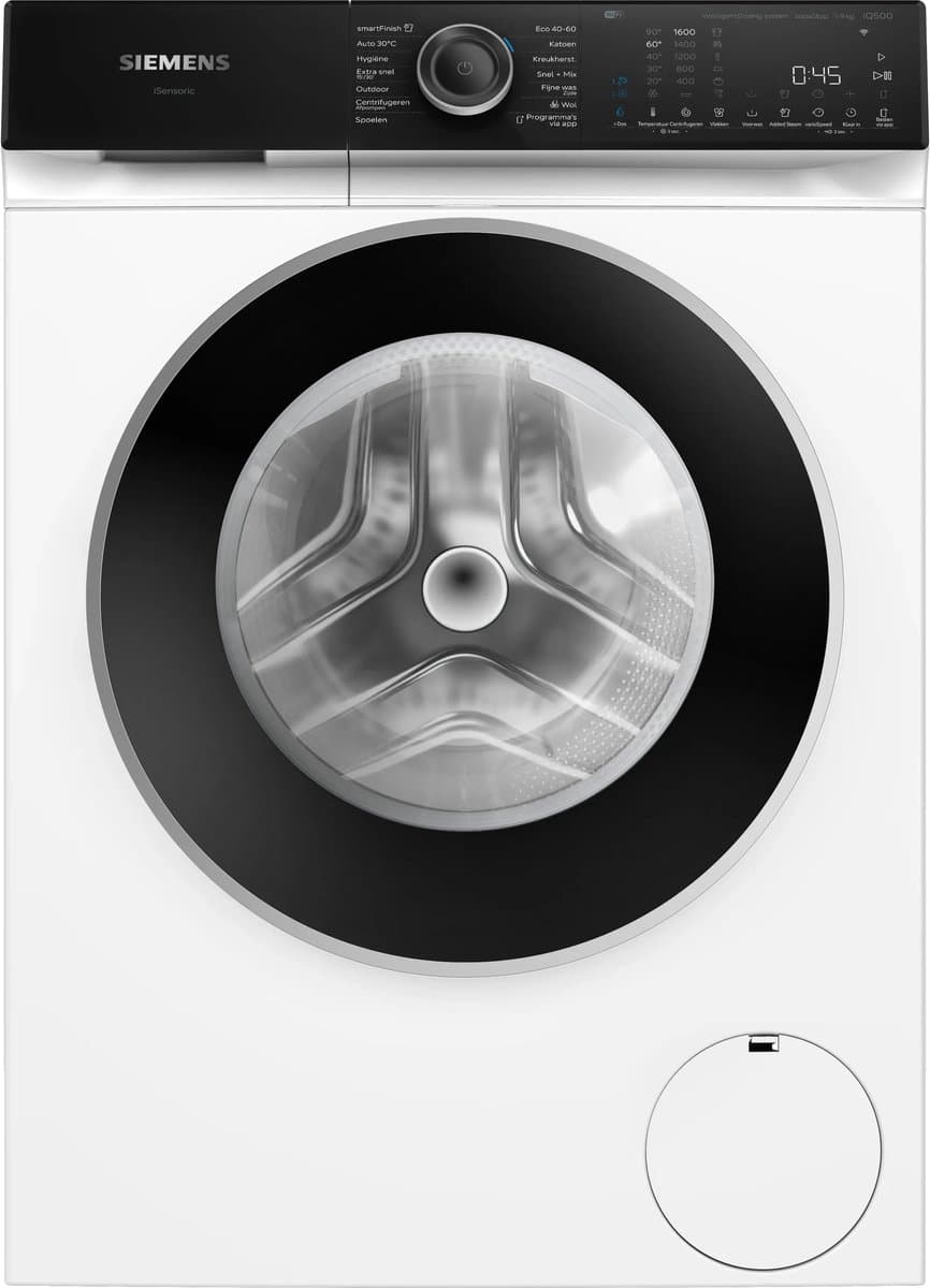 Siemens WG46H2A7NL - iQ500 - Wasmachine met stoom - 9 kg - 1600 rpm - Automatisch doseren - Energielabel A - speedPack L: verkort wasprogramma's met varioSpeed - Home Connect — afbeelding 1