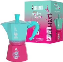 Italiaanse Koffiepot Bialetti Blauw Roze Aluminium Thermoplast 6 Kopjes — thumbnail 1
