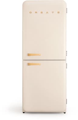 CREATE - Koelkast in retro stijl - Gebroken wit, Hout - FRIDGE RETRO COMBI 401 L — thumbnail 1