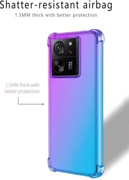 Allecto Plus - Transparante Soft TPU Hoesje voor Xiaomi Mi 13T - Schokabsorberende Beschermhoes (Roze/Paars) met Versterkte Hoeken — thumbnail 4