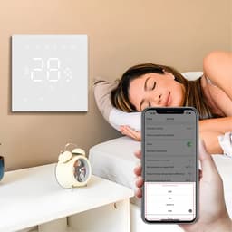 Wifi thermostaat | Inbouw | Touchscreen bediening | Tuya app | Spraakbesturing Alexa Google Home | Vloersensor | Zwart — thumbnail 5