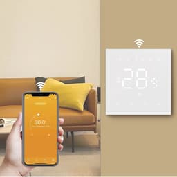 Wifi thermostaat | Inbouw | Touchscreen bediening | Tuya app | Spraakbesturing Alexa Google Home | Vloersensor | Zwart — thumbnail 3