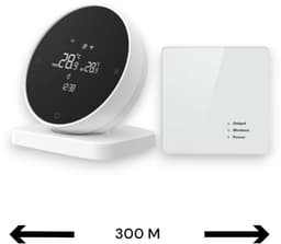 Draadloze thermostaat | Wifi | Touchscreen bediening | Opbouwmontage | CV installatie | Tuya Smart Life | Spraakbesturing Google Alexa | Wit — thumbnail 1