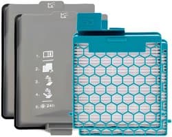Filter set geschikt voor Miele CX1 Boost - CX FSF HEPA Fijnstoffilter Hygiëne filter (uitblaas) SF HY 60