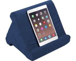 Orange Donkey, Tablet kussen – Blauw - 3 kijkhoeken – tablet pillow – tablet houder – tablet standaard – pillow pad - tablet kussen houder ook geschikt voor smartphone, boek of e-reader - 29x23x26 cm