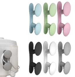 6x Kabel organiser - Kabelhouder - Kabelhaspels - Winder Snoer Clip - Kabel Draad Clips - Snoer Houder - Kabel Houder Clips - Kabelhaspel Apparaten - kabelgeleiding - Zelfklevend - Voor USB Kabels, Draden, Mixers, Koffiemachines, Air Fryers — thumbnail 1