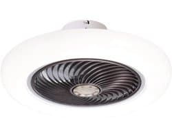 Nivard Plafondventilator - Met Verlichting - Plafond Ventilator - Met Lamp - Plafonniere Met Ventilator - Met Licht - Bruin - 52cm