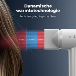 AENO Haardroger HD4, 1500W, Ionisator, LCD, 6+circulatiemodus Föhn Wit — thumbnail 5