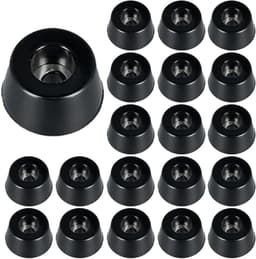 Zeynomax - Rubberen voetjes met metalen schijf voor geluidsabsorptie zwart 15 x 12 x 8 mm — thumbnail 1