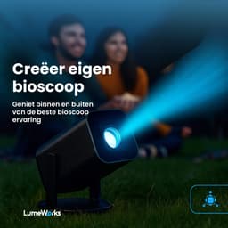 LumeWorks Orion Pro Mini Beamer Editie 2025 - Projector - 4K Support - Geschikt voor IOS en Android - Android 11 - Draagbaar - Thuisbioscoop - Zwart — thumbnail 3