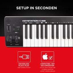 M-Audio Keystation 49 MKIII - 49-toetsen USB MIDI-Keyboard Controller met Pitch- / Modulatiewielen, Plug & Play (Mac/PC) Connectiviteit, Gratis Online / App-lessen en Softwareproductiesuite Inbegrepen — thumbnail 3