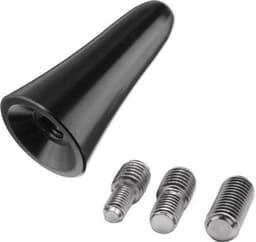 TLVX Zwarte Mini Auto FM Antenne - Antenne voor Auto - Auto AM Antenne – GPS - GSM Signaal - Auto Antenne - Auto Radio - FM Muziek – Radio FM Antenne – Hoge Kwaliteit – 3,1 cm klein – Aluminium – 1 stuks inclusief schroefdraad — thumbnail 1