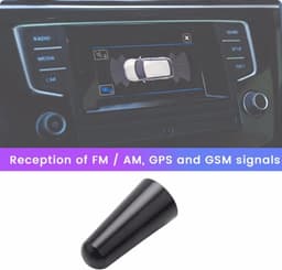 TLVX Zwarte Mini Auto FM Antenne - Antenne voor Auto - Auto AM Antenne – GPS - GSM Signaal - Auto Antenne - Auto Radio - FM Muziek – Radio FM Antenne – Hoge Kwaliteit – 3,1 cm klein – Aluminium – 1 stuks inclusief schroefdraad — thumbnail 3