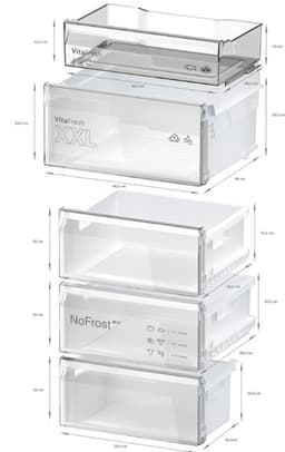 Bosch Serie 4 KGN392WCF - Vrijstaande koel-vriescombinatie - Total NoFrost; Nooit meer ontdooien - Zeer stil - VitaFresh XXL 0°C: houd etenswaren langer vers met extra ruime vershoudlades - Wit — thumbnail 16