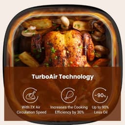 Proscenic T22 airfryer, 5L inhoud, met app, Alexa en touchscreen, 11 voorgeprogrammeerde programma's, laag geluidsniveau — thumbnail 2