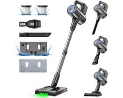 NETTLIFE Steelstofzuiger Draadloos - S7- Akku - 30 min looptijd - Kruimeldief - 30Kpa - met cycloon & anti-klit technologie - Draadloze Stofzuiger - geschikt voor hardhouten vloeren | tapijt | tegels