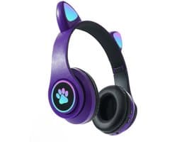 KINSI koptelefoon kinderen draadloos - Kinder Koptelefoon met Kattenoortjes - Multi-apparaat Compatibel