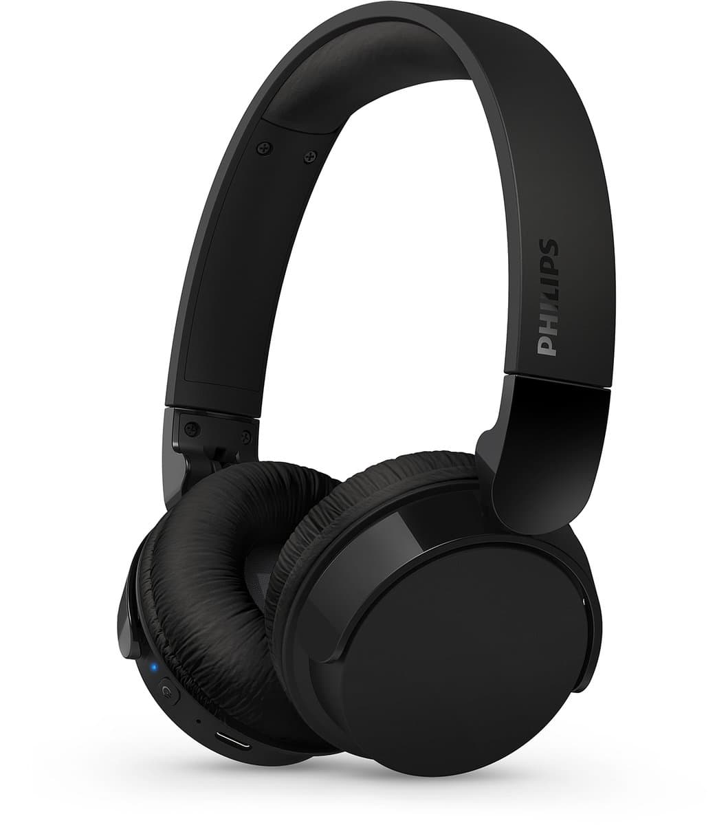 PHILIPS TAH4209BK Lightweight On Ear draadloze Bluetooth Headphones met Passive Noise Isolation - 55 uur afspeeltijd, natuurlijk geluid, heldere gesprekken, Dynamic Bass, 2 uur USB-laden - Zwart — afbeelding 1