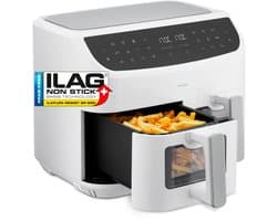 MEDION XXL Dubbele Airfryer P20 - 2 zones - 8,7 L - 2600 W - Wit