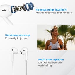 Nuvance Oortjes met Draad - Geschikt voor Lightning - In-Ear Oordopjes met Draad - Oortjes met Draad en Microfoon - Wit — thumbnail 5