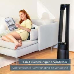 Beurer LV 500 PureFlow Luchtreiniger & Ventilator – 2-in-1 – Zonder Rotorbladen – HEPA H13 Filter – 12 Ventilatorstanden – 5 Programma's - Automatische Luchtkwaliteitsdetectie – Timer – Incl. Afstandsbediening – 3 Jaar Garantie — thumbnail 2