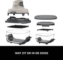 Ninja CRISPi 4-in-1 compact glazen kooksysteem - Airfryer, Roast, Recrisp, Keep Warm - Inclusief twee glazen schalen van 3.8L en 1.4L en bijpassende deksels - 2 Crisper-Plates - Grijs - FN101EUST — thumbnail 6