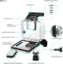 Geschikt voor 148 FT/45M onderwater waterdichte duikbehuizing Gopro Hero, beschermende duikbehuizing met Mount Hero 4K-accessoireset — thumbnail 5