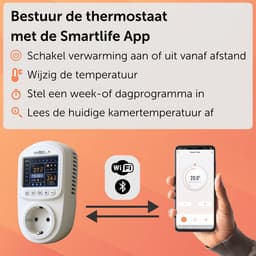 Vultec IQP Thermostaat - Smart Wifi thermostaat - programmeerbaar - Plugin - Stekker — thumbnail 2