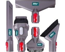 Sillar, 5-delig stofzuiger hulpstukken set, stofzuigerzuigmond, set zuigmonden, borstels voor stofzuigers, vervangingsonderdeel, compatibel met Dyson V7-V11, V15, SV10, SV11, 5 stuks