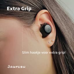 Jawfish Pro Sport TX 100% Draadloze Oordopjes – Zweet- en Regenbestendig - Super BASS - USB-C - Wingtips - Sport Oortjes Bluetooth 5.4 Wireless Earbuds - Qi Draadloos opladen - Passive Noise Cancelling - True Wireless EarBuds - 7u op 1 lading — thumbnail 3