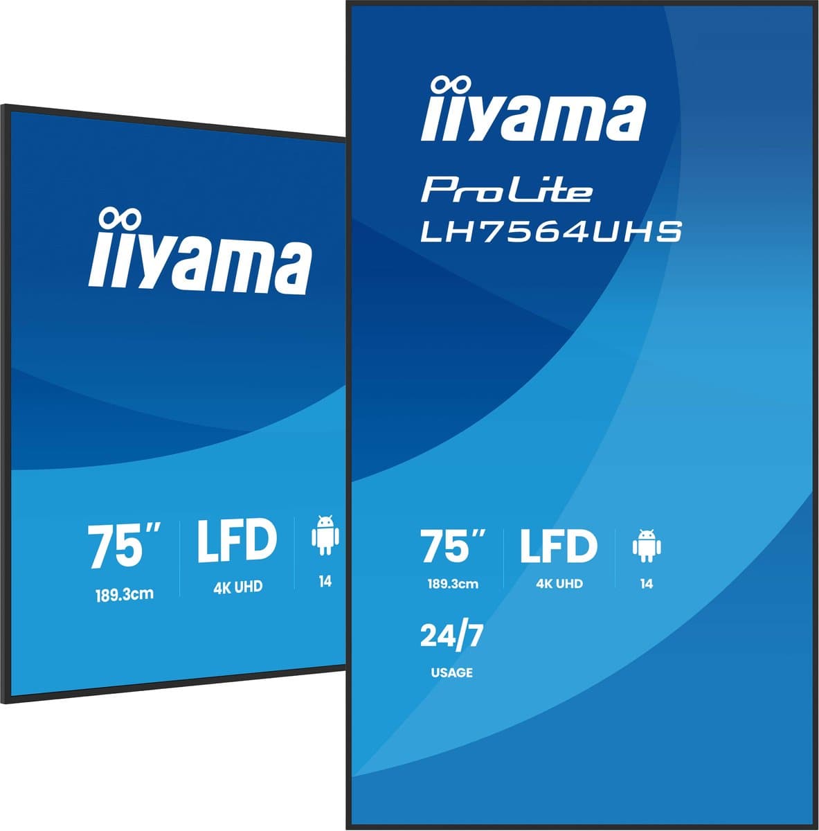 Monitor Iiyama LH7564UHS-B1AG 75" 4K Ultra HD — afbeelding 1