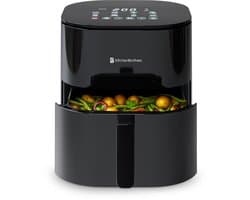 KitchenBrothers Airfryer XL - 5L - 2000W - PFAS-Vrij - Heteluchtfriteuse - Dual Heating - 80ºC tot 200ºC - 8 Kookprogramma's - Zwart