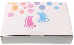 Handafdruk Voetspoor Fotolijst voor Baby's - Perfecte Douchegift - Niet-giftige Klei - Wit Houten Frame - Jongens Meisjes. — thumbnail 4